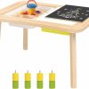 summidate | Summidate Sensory Table, Indoor Children Play Sand And Water Table For Toddlers 1-3, Kids Wooden Activity Table With Storage Bins, 3-Level Height Adjustable, Christmas And Birthday Gift