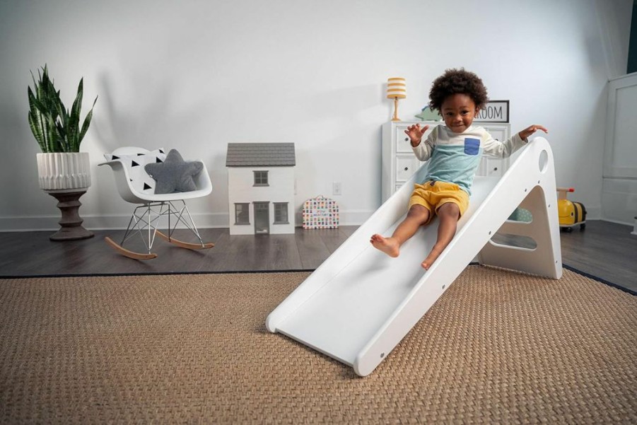 Avenlur | Avenlur Toddler Playground Wooden Indoor Slide For Kids - Transform Any Living Space Into The Perfect Playroom Or Gym. Climbing Wood Slide For Babies, Toddlers, Children Ages 18Mo - 4 Years (White)