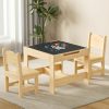 JONUTATO | Jonutato Kids Table And Chair Set, Solid Pine Wood Kids Table And 2 Chair Set, Toddler Desk, Toddler Table And Chair Set For Girls And Boys Ages 4-10, Study Table For Classroom, Home