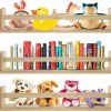 LIGHTOTOS | Lightotos 3 Pack Nursery Book Shelves 16.5 Inch Shelf Organizer, Floating Wall Bookshelf For Home Decor (Natural Wood)